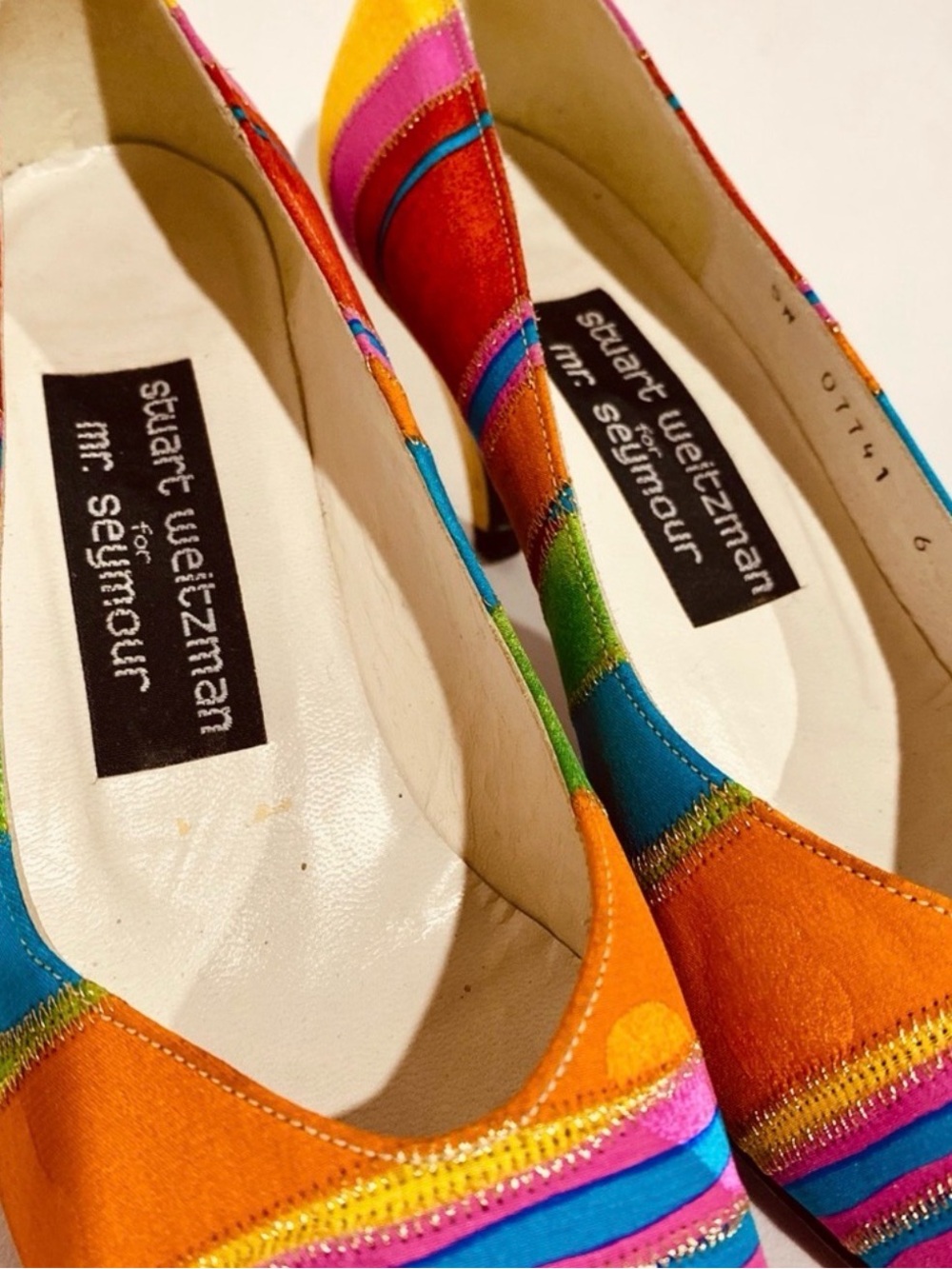 Stuart Weitzman Colorblock Suede Pointed-Toe Pumps